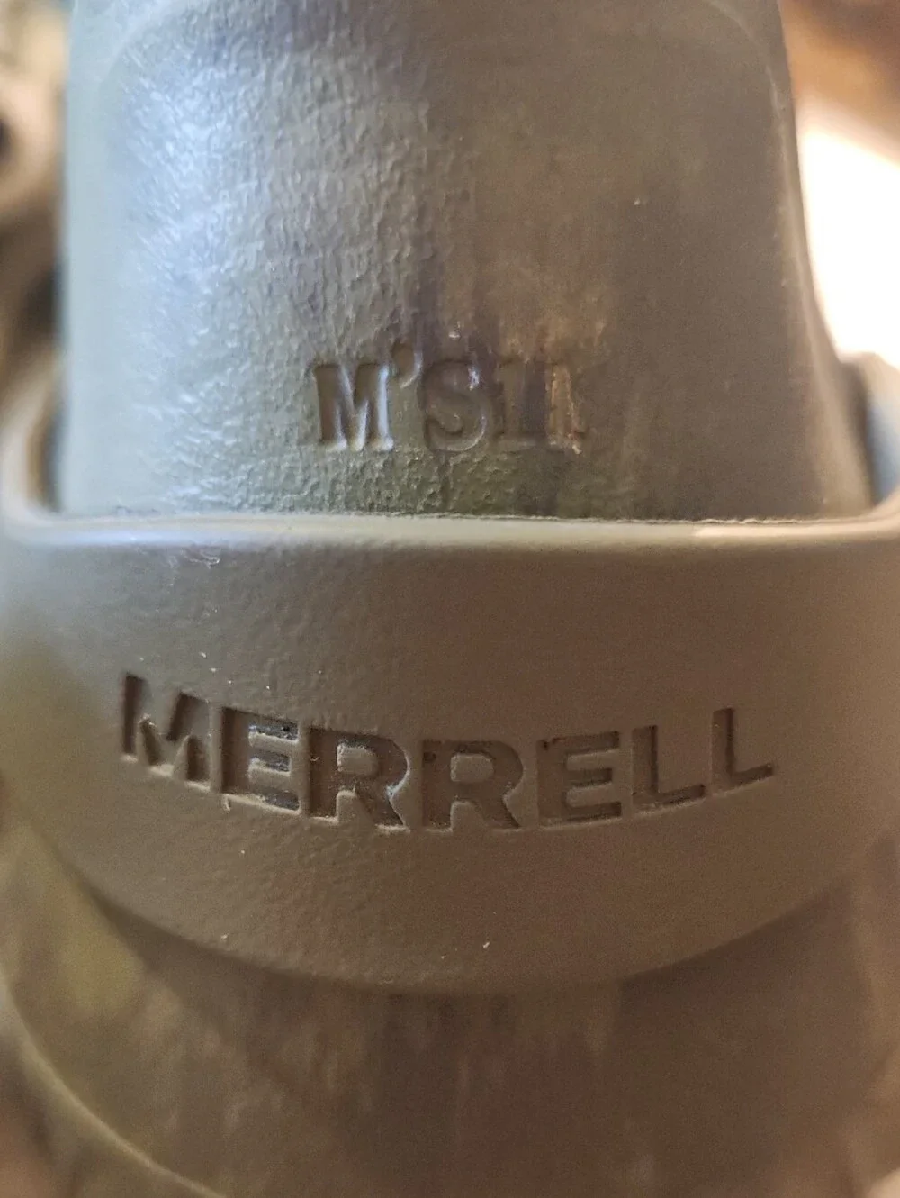 Mens Merrell Olive Green Foam Slip-On Water Clog